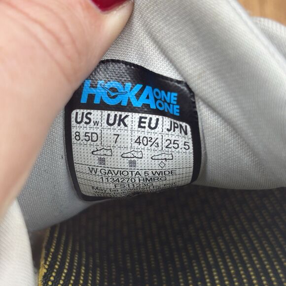 Hoka One One HOKA Gaviota 5 Harbor Mist Rose Gold Womens Size 8.5 D Wide READ - Picture 8 of 8